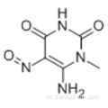 2,4 (IH, 3H) -pyrimidindion, 6-amino-l-metyl-5-nitroso-CAS 6972-78-7